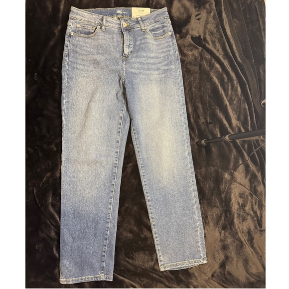NWT - INC (International Concepts) Size 12 High Rise Straight Leg Jeans - Picture 1 of 4